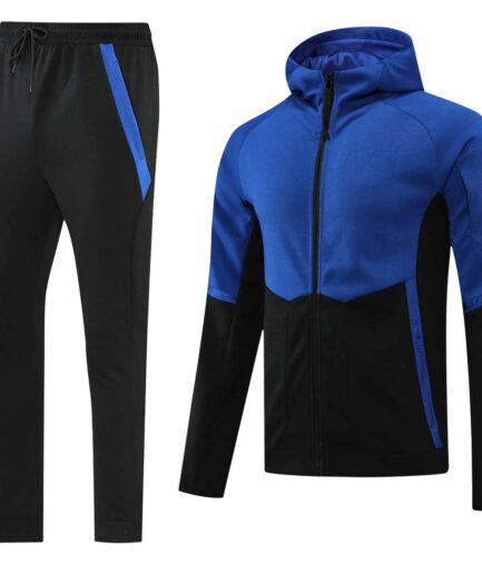 Black & Blue Training Tracksuit Set - Style D (S-2XL)