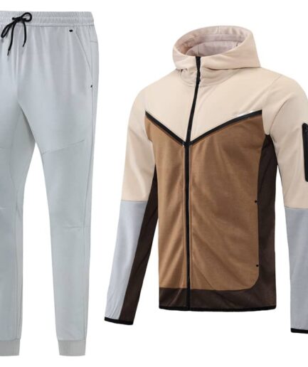 Beige Brown Training Tracksuit Set - Style A (S-2XL)