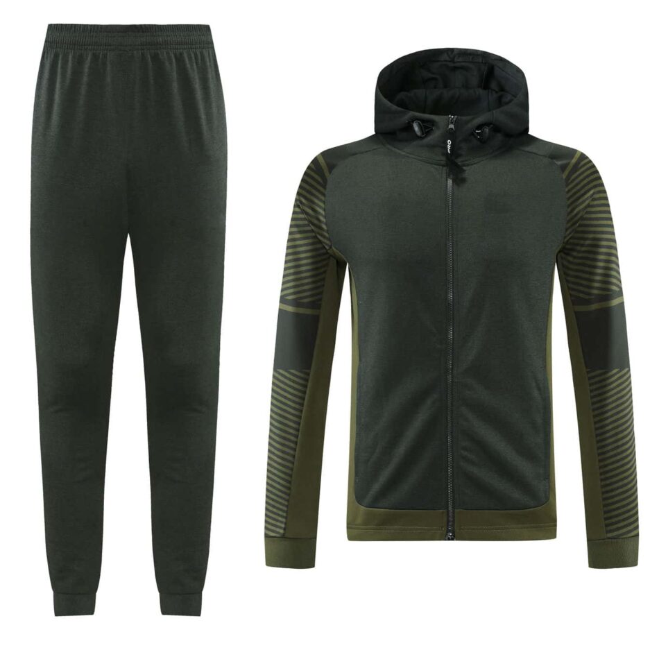 Dark Green Training Tracksuit Set - Style A (S-2XL) - 图片 8