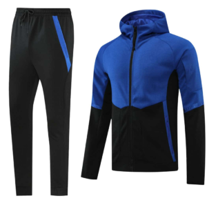 Black Blue Training Tracksuit - Style D