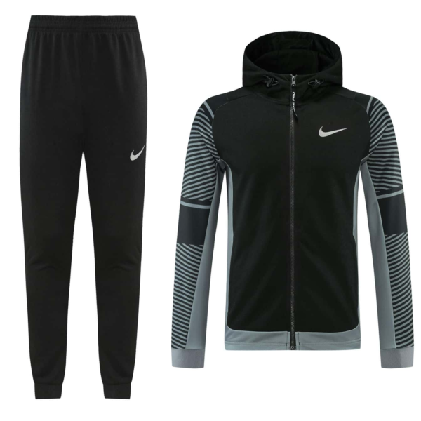 Black Grey Training Tracksuit - Style D - Image 8