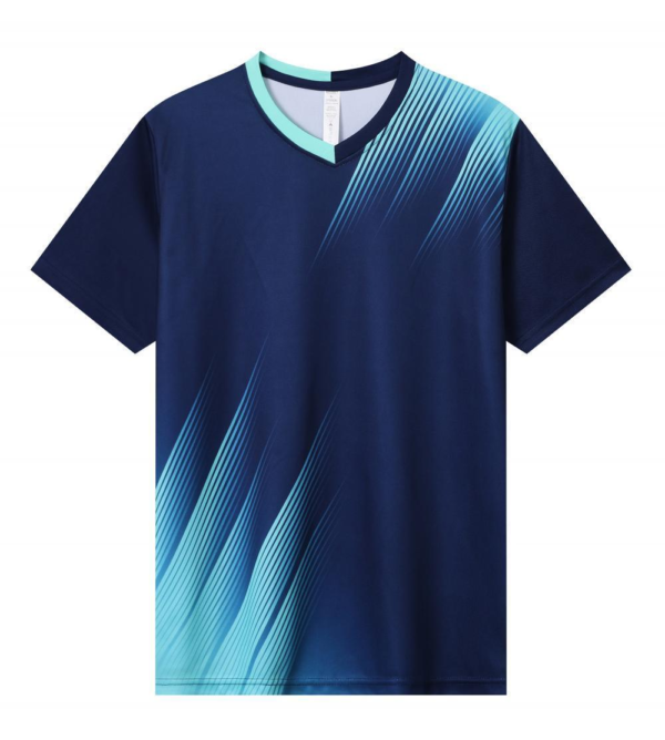 Navy Blue Light Blue Gradient Stripes Jersey