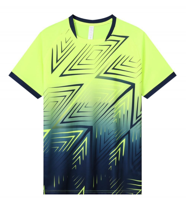 Fluorescent Yellow Navy Geometric Gradient Jersey