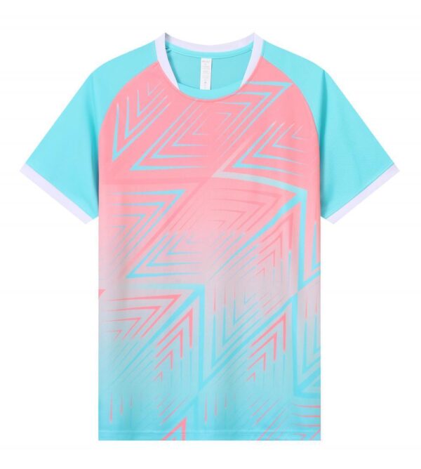 Pink Cyan Geometric Gradient Jersey