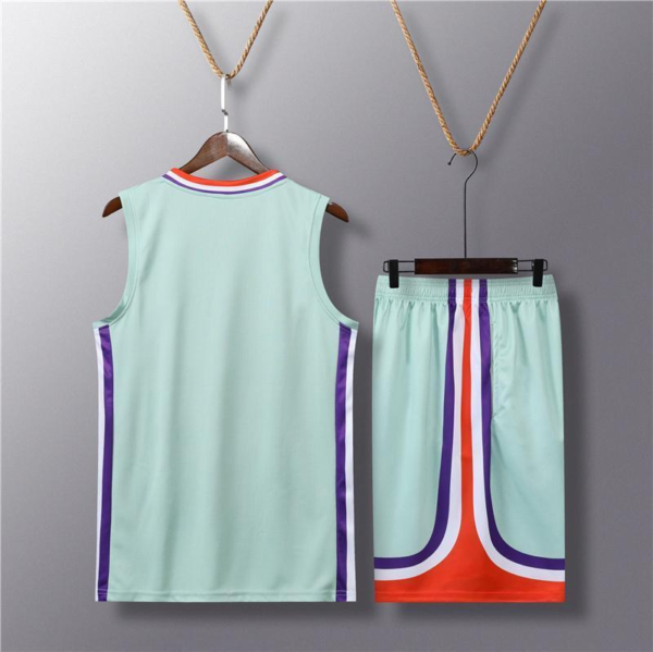 Mint Green Retro Stripe Basketball Set - Image 2