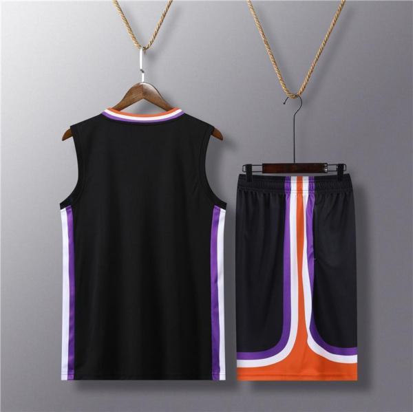 Black Retro Stripe Basketball Set - Image 2