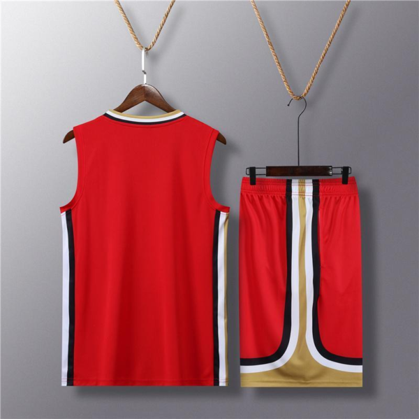 Red Retro Stripe Basketball Set - Image 2