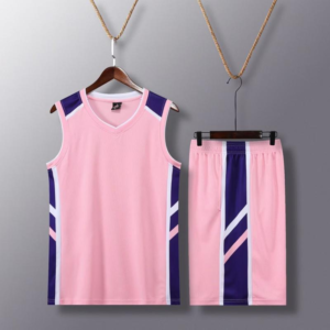 Pink Side Stripe Basketball Set