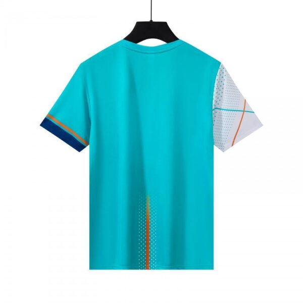 White Teal Geometric Training Jersey - Image 2