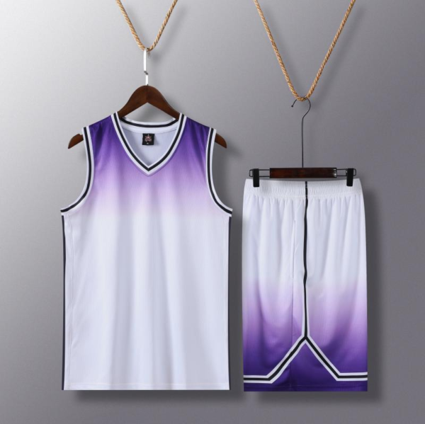 White Purple Gradient Basketball Set