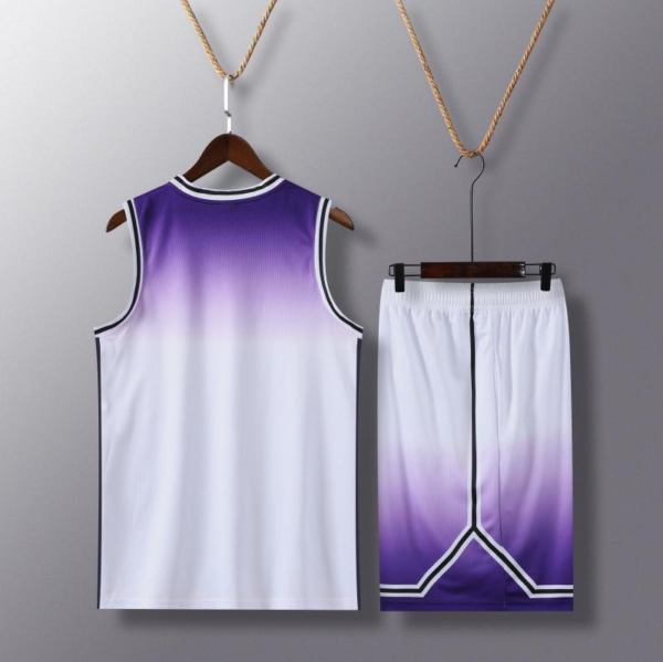 White Purple Gradient Basketball Set - Image 2