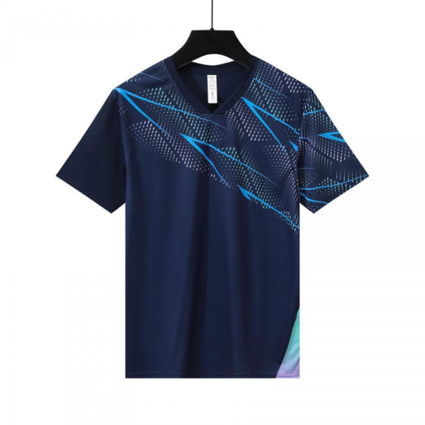 Navy Blue Lightning Print Training Jersey