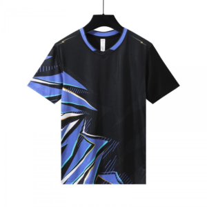 Black Blue Lightning Pattern Training Jersey