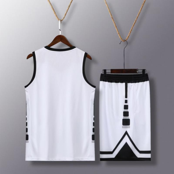 White Block Panel Basketball Set - Image 2